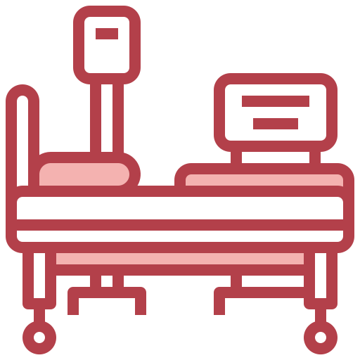 Hospital bed Surang Red icon