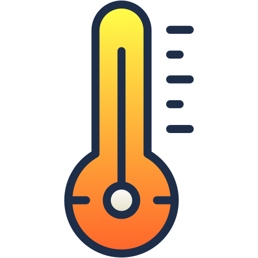 termómetro Generic Lineal Color Gradient icono