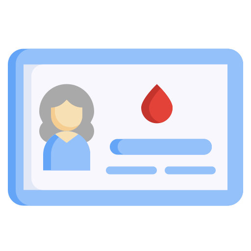 karta dawcy krwi Generic Flat ikona