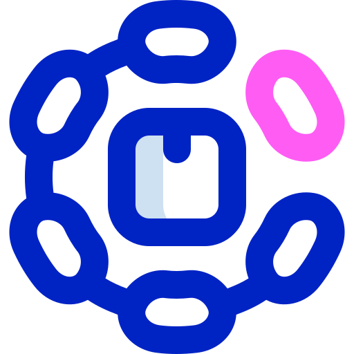 bevoorradingsketen Super Basic Orbit Color icoon