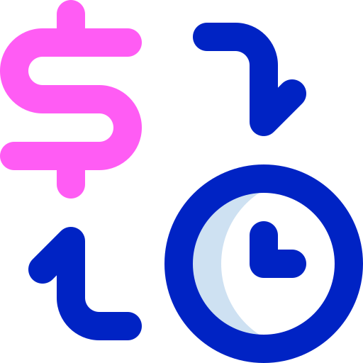 tijd is geld Super Basic Orbit Color icoon