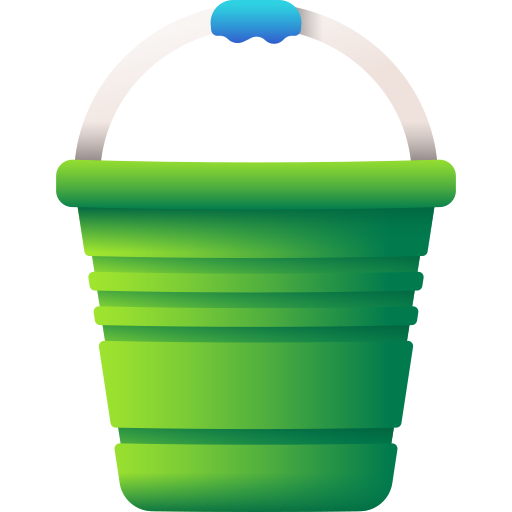Bucket 3D Color icon