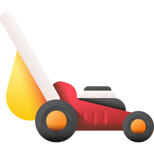 Lawn mower 3D Color icon