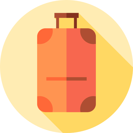 maleta Flat Circular Flat icono