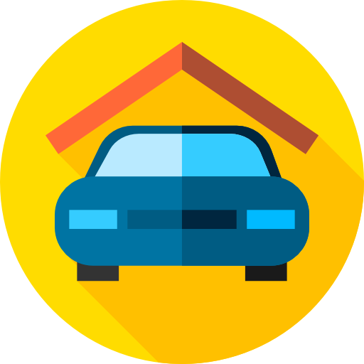 garaje Flat Circular Flat icono