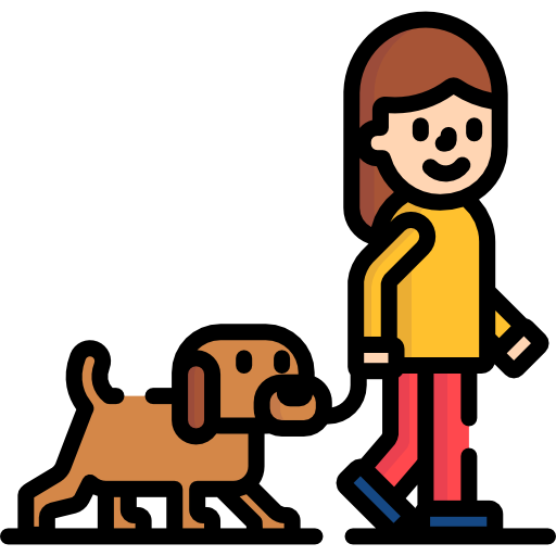pasear al perro Special Lineal color icono
