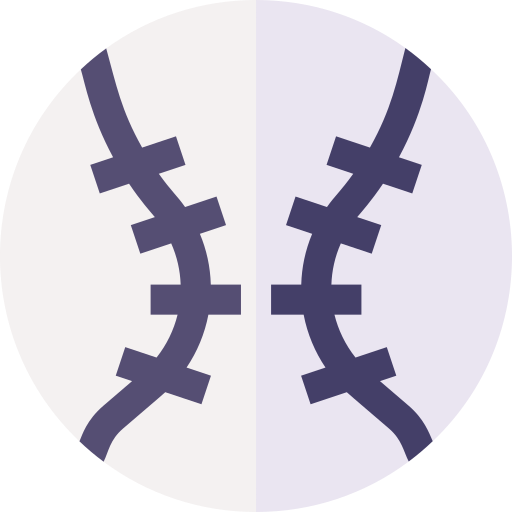 baseball Basic Straight Flat ikona