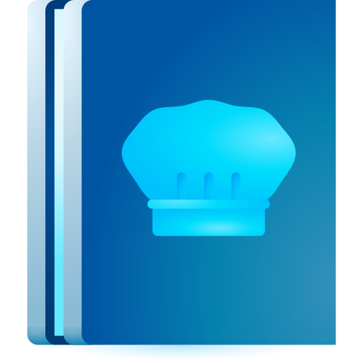 libro de recetas 3D Toy Gradient icono