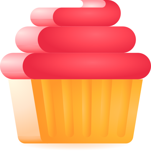 cupcake 3D Toy Gradient icona