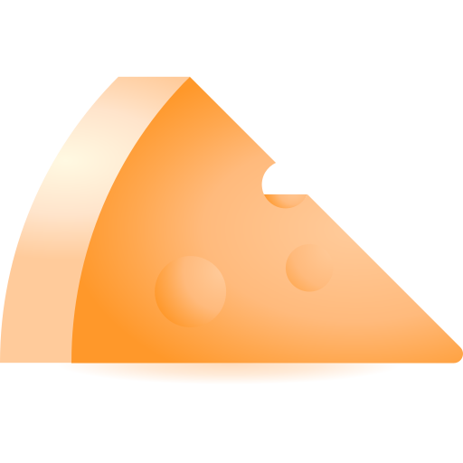 Сыр 3D Toy Gradient иконка