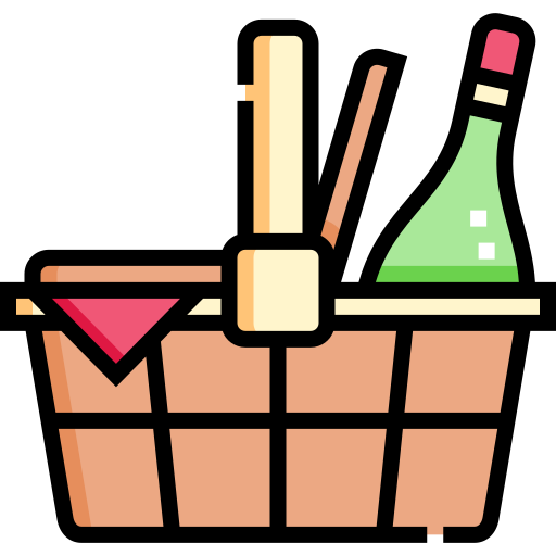 Picnic basket Detailed Straight Lineal color icon