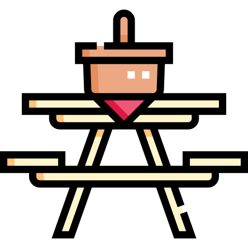 stół piknikowy Detailed Straight Lineal color ikona