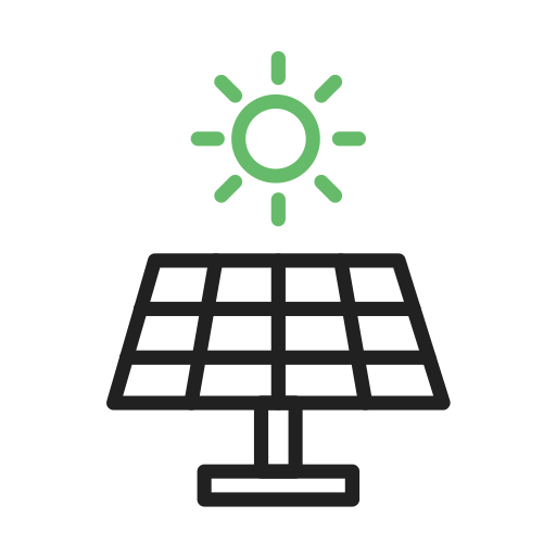 panel solar Generic Outline Color icono