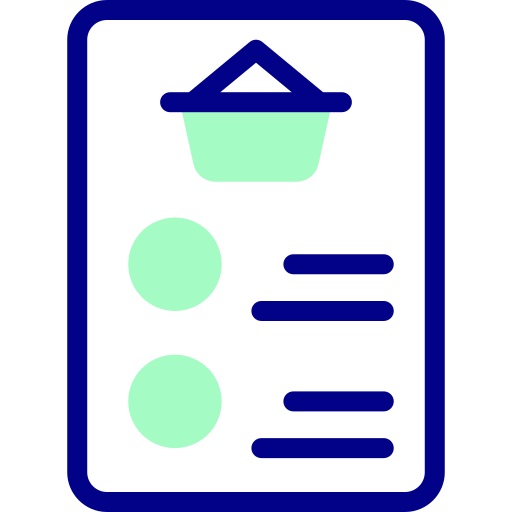 Shopping list Detailed Mixed Lineal color icon