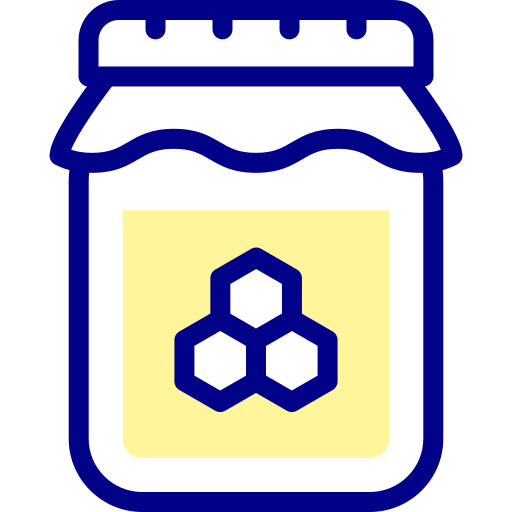 Баночка с медом Detailed Mixed Lineal color иконка
