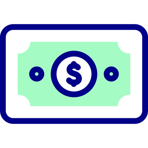 billet d'un dollar Detailed Mixed Lineal color Icône