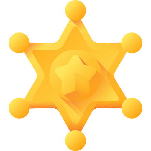 odznaka policyjna 3D Color ikona