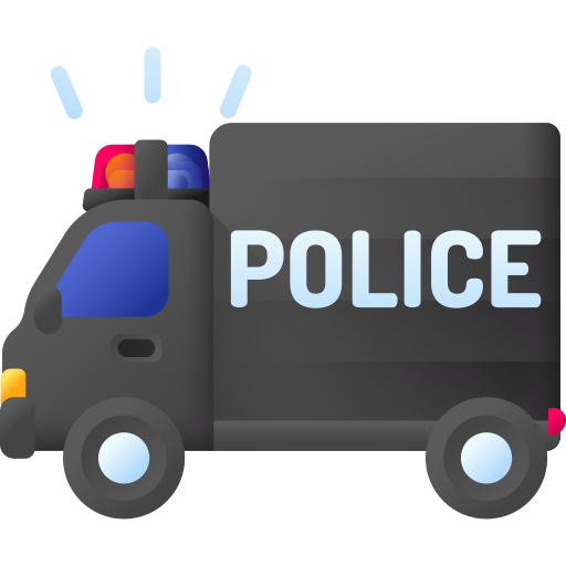 politieauto 3D Color icoon