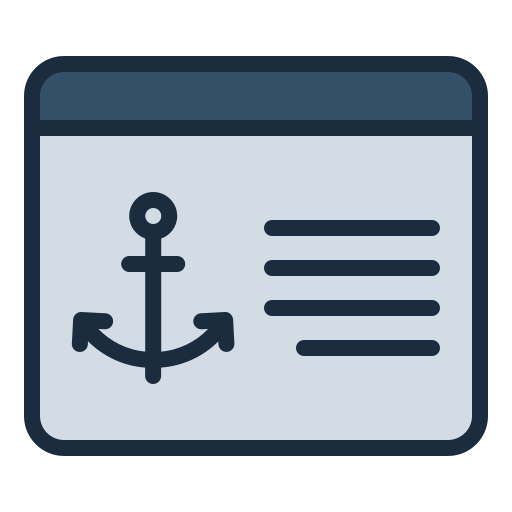 Anchor text Generic Outline Color icon