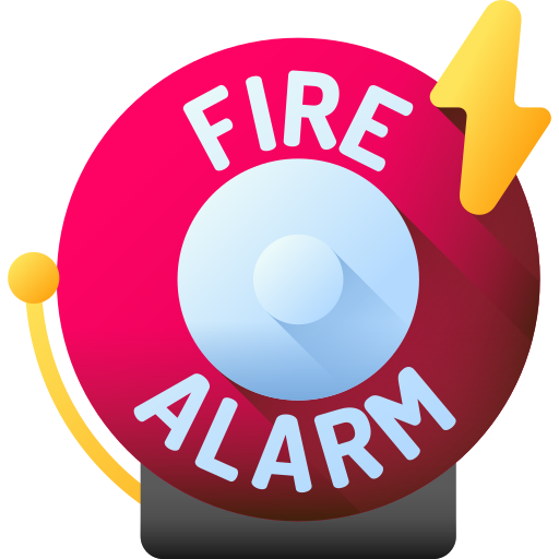 Fire alarm 3D Color icon