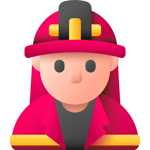 bombeiro 3D Color Ícone