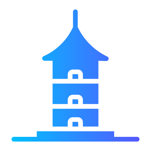 Chinese temple Generic Flat Gradient icon