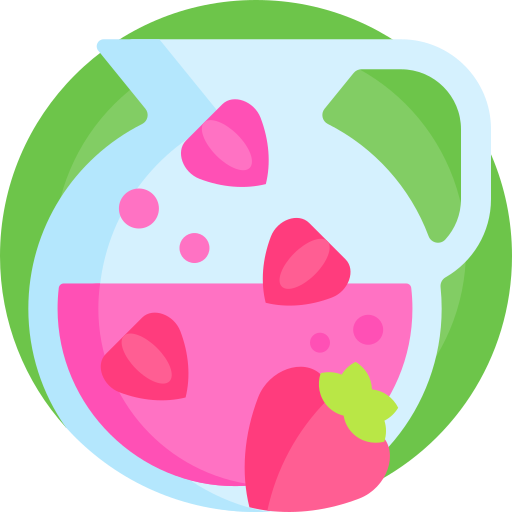 Strawberry juice Detailed Flat Circular Flat icon