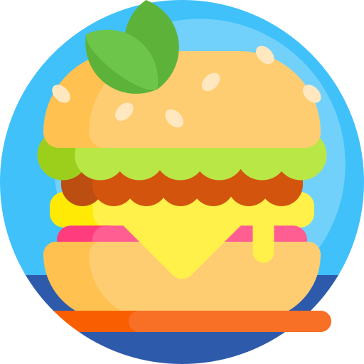 hamburger Detailed Flat Circular Flat Ícone