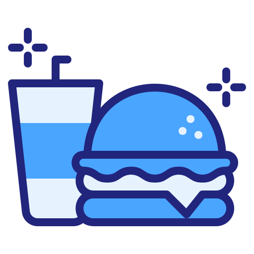 Junk food Generic Blue icon