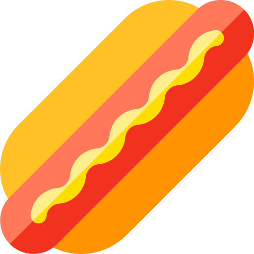 hot dog Basic Rounded Flat ikona