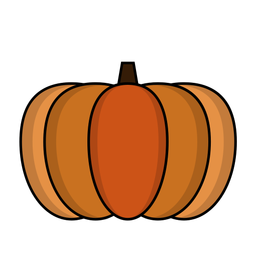 Pumpkin Generic Thin Outline Color icon