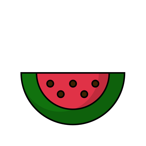wassermelone Generic Thin Outline Color icon