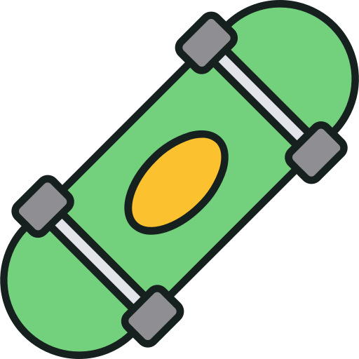 スケートボード Generic Outline Color icon