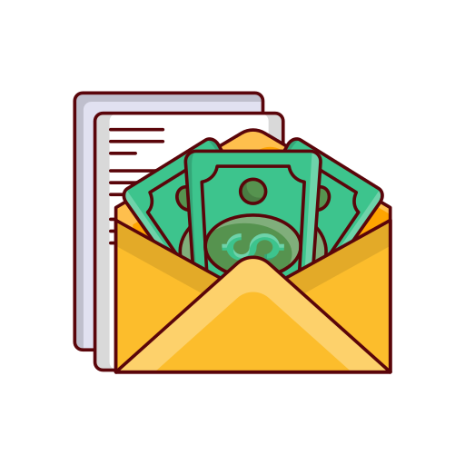 Paycheck Vector Stall Lineal Color icon