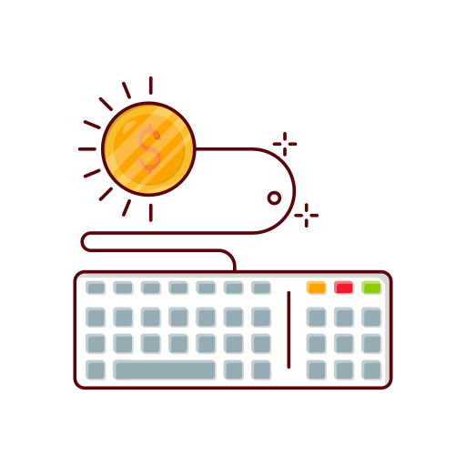 Keyboard Vector Stall Lineal Color icon
