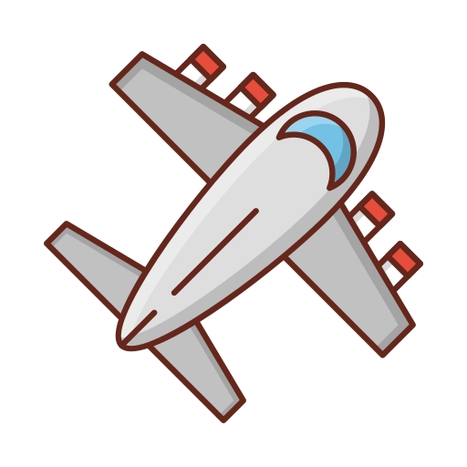samolot Vector Stall Lineal Color ikona