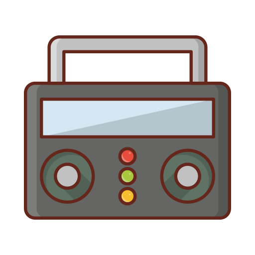 radio Vector Stall Lineal Color ikona