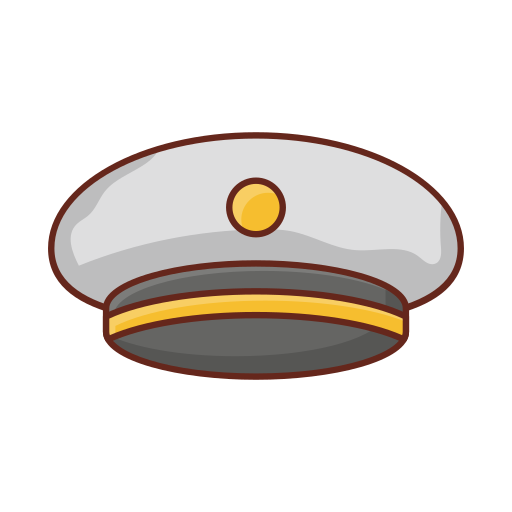 gorra de capitán Vector Stall Lineal Color icono