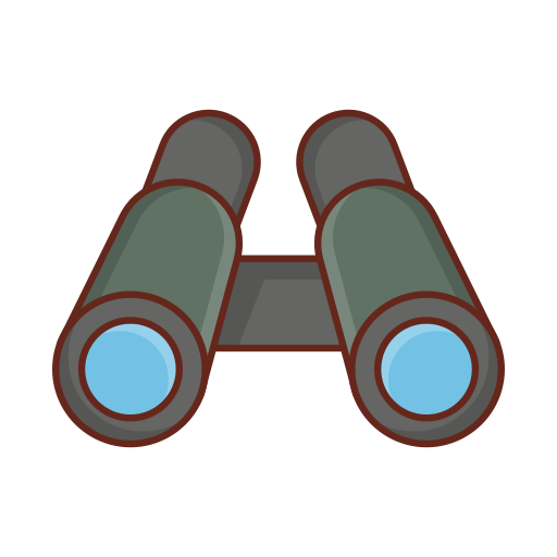 binocular Vector Stall Lineal Color icono