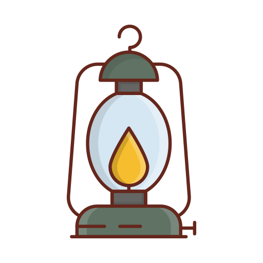 lampa naftowa Vector Stall Lineal Color ikona