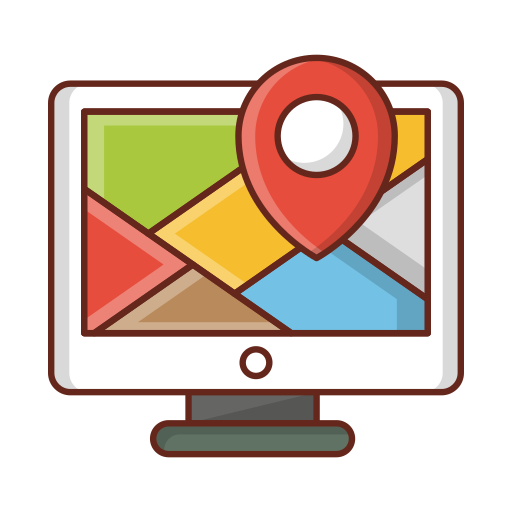 Location Vector Stall Lineal Color icon