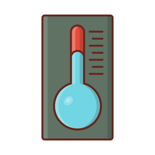 la temperatura Vector Stall Lineal Color icono