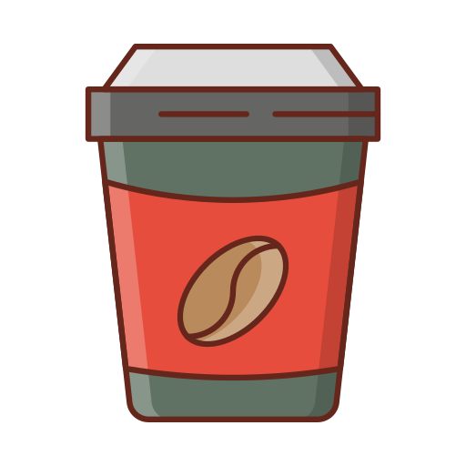 Paper cup Vector Stall Lineal Color icon
