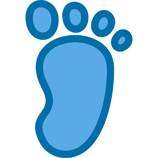 voetafdruk Generic Blue icoon