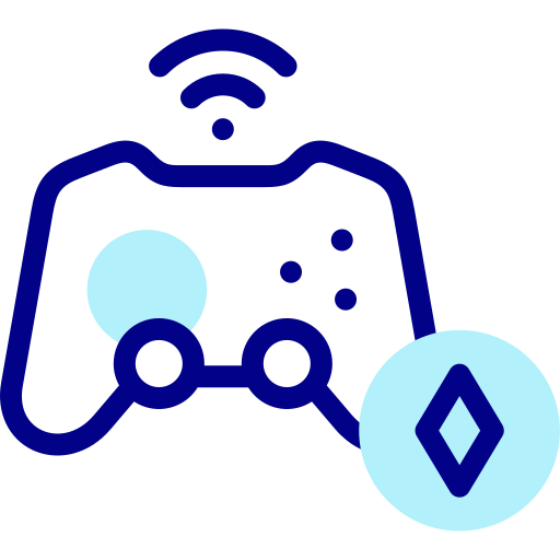 gamepad Detailed Mixed Lineal color icoon