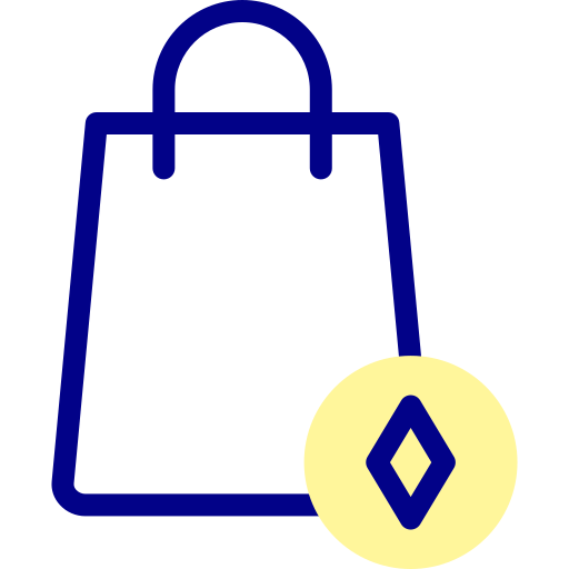 ショッピングバッグ Detailed Mixed Lineal color icon