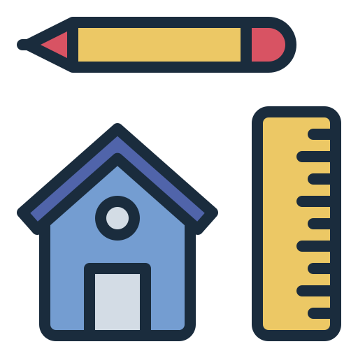집 디자인 Generic Outline Color icon