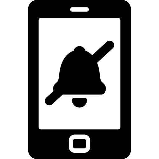 alarma del teléfono desactivada  icono