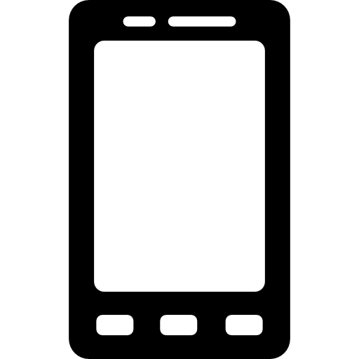 smartphone con tres botones  icono
