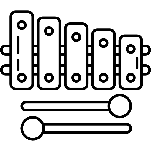 xylofoon met twee trommelstokken Others Ultrathin icoon